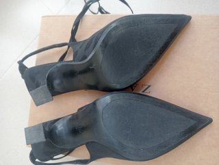 Zapatos Zara Talla 35 Negros Tela