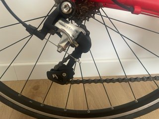 Bicicleta de carretera Btwin Roja