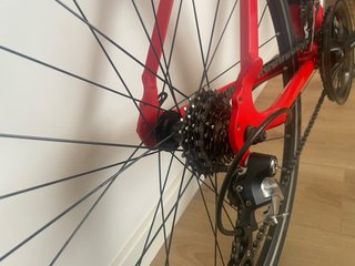 Bicicleta de carretera Btwin Roja