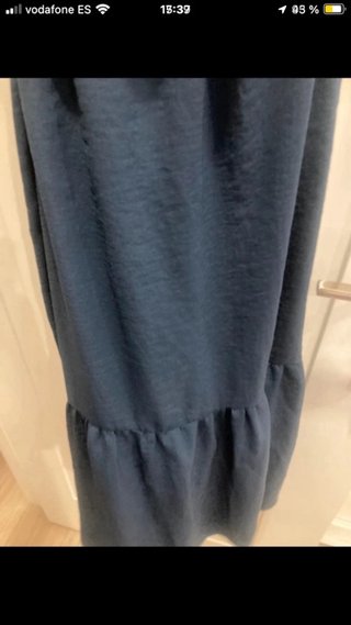 Vestido azul marino con cinturón