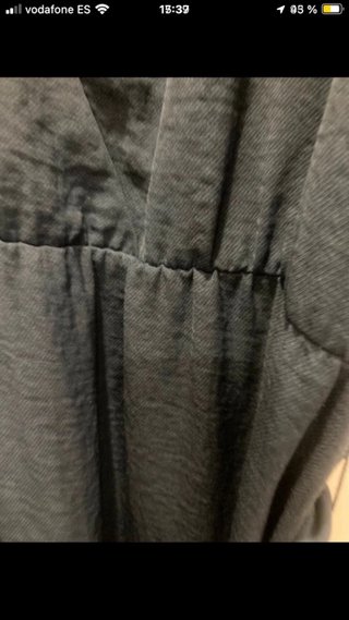 Vestido azul marino con cinturón