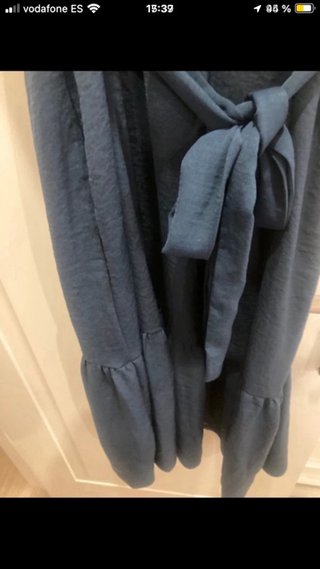 Vestido azul marino con cinturón