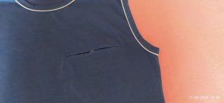 Camiseta sin mangas azul hombre,con bolsillo