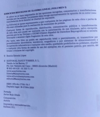 Ejercicios resueltos de álgebra lineal I