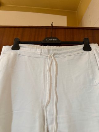 Pantaloni Dimensione Danza bianchi con paillettes