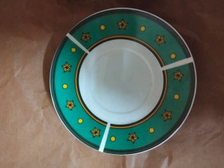 Set 4 Tazas Café con Plato Sol de porcelana