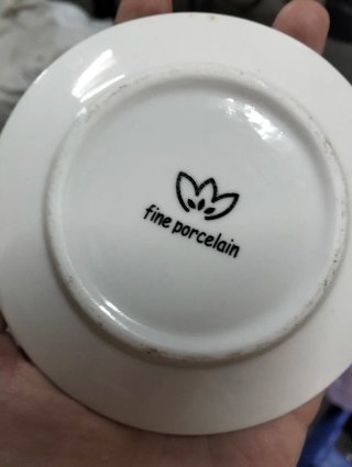 Set 4 Tazas Café con Plato Sol de porcelana