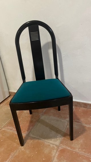 4 Sillas comedor lacadas en negro