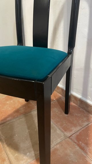 4 Sillas comedor lacadas en negro