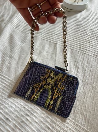 Bolso cadena Y2K Versace Jeans estampado pitón