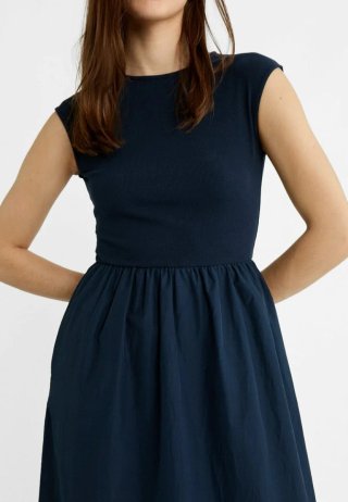 Vestido Midi Azul Stradivarius Nuevo