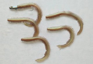 Lote Señuelos Vinilo Pesca Gusanos