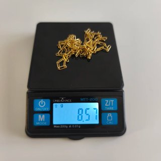 Cadena estilo paperclip  de oro 18k