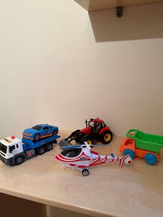 Lote Juguetes: Camión, Tractor, Helicóptero