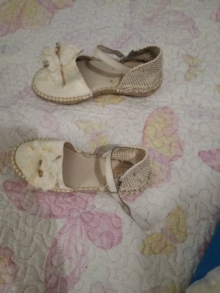 Alpargatas de lona marfil con esparto