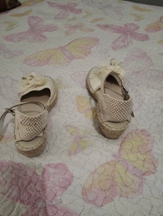 Alpargatas de lona marfil con esparto