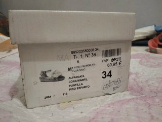 Alpargatas de lona marfil con esparto