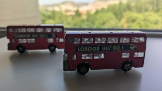 2 Autobuses Londres Juguete Años 90