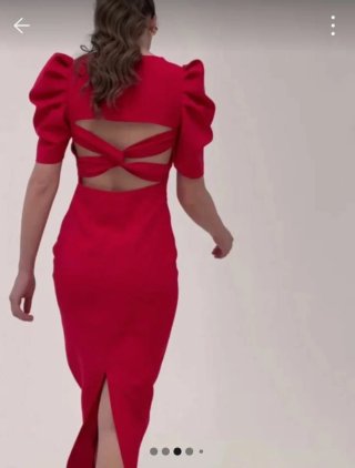 Vestido midi rojo Cardie