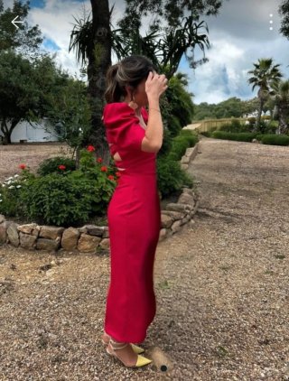 Vestido midi rojo Cardie