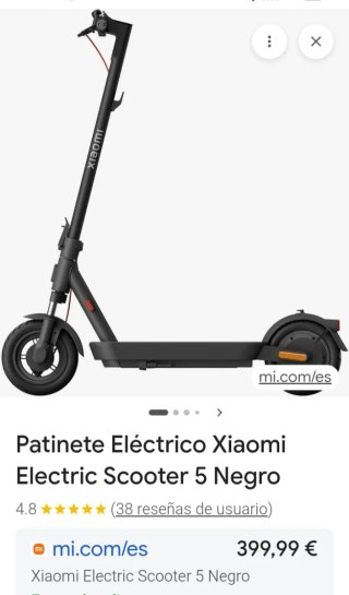 Patinete Eléctrico Xiaomi Scooter 5 Negro