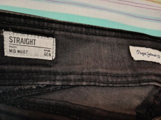 Vaqueros Pepe Jeans Rectos Mujer Gris