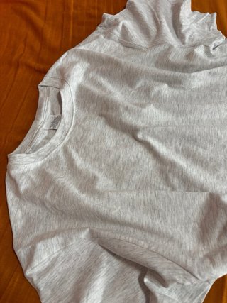 Camiseta gris algodón talla L