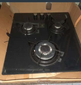 Encimera de gas negra