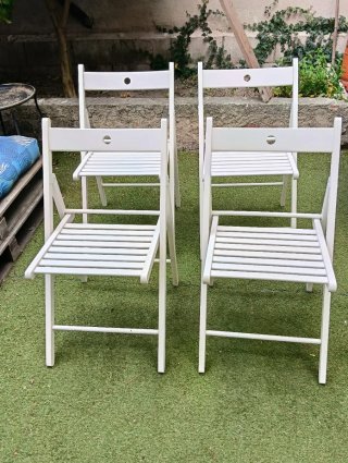 4 Sillas Plegables Blancas Ikea