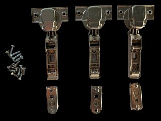 3 bisagras BLUM CLIP top 170° + bases y tornillos