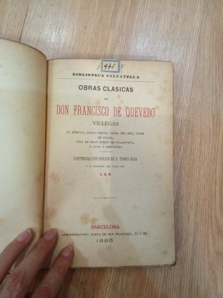 Libro Quevedo Marco Bruto, La Cuna, Rómulo 1885