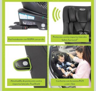 Silla coche bebé 360° giratoria isofix