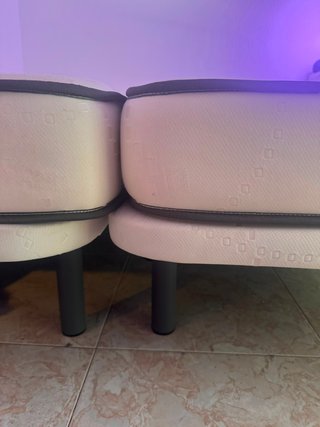 Cama con Colchón y Base Tapizada
