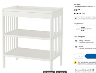 Cambiador Ikea con colchon
