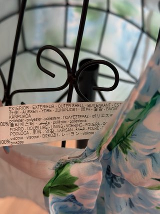 Mono floral ZARA azul y verde Talla S
