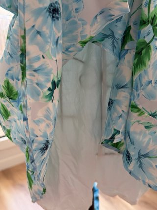 Mono floral ZARA azul y verde Talla S