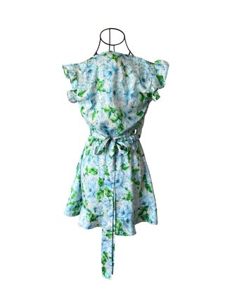 Mono floral ZARA azul y verde Talla S