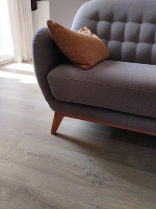 Sofá Chester Tela Gris y Beige
