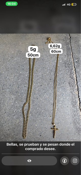 Cadena Oro 18k
