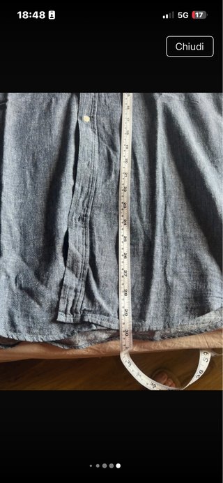 Camicia Doppelganger Lino Cotone Blu Tg S