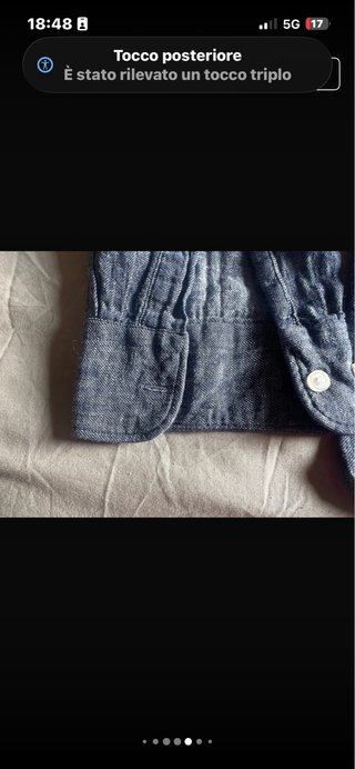 Camicia Doppelganger Lino Cotone Blu Tg S