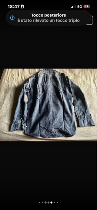 Camicia Doppelganger Lino Cotone Blu Tg S