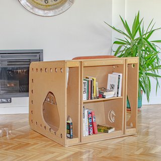 Sillón LONTÉ cuero marrón hecho a mano