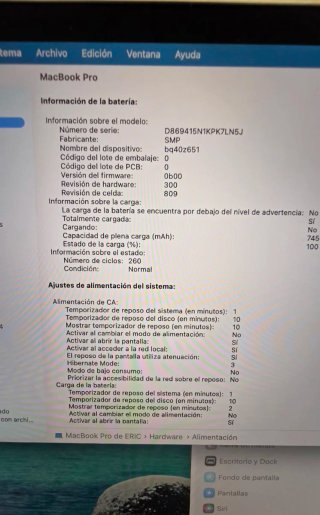 MacBook Pro 16 2019 i7 16GB 500GB LEER SOLO HOY