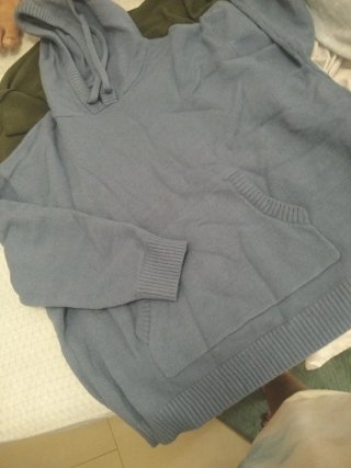Jersey con capucha azul talla M