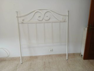 Cabecero de cama de metal blanco 135