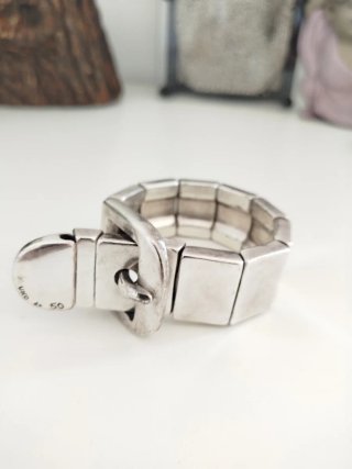 Pulsera UNOde 50 hebilla plata