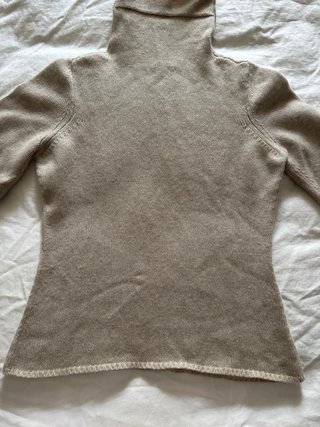 Jersey CH  gris top Cuello Alto Manga Abullonada,