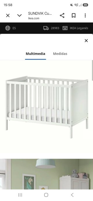 Cuna Ikea Sundvik