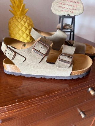 Sandalias Birkenstock Milano Caqui 25 cm , unisex